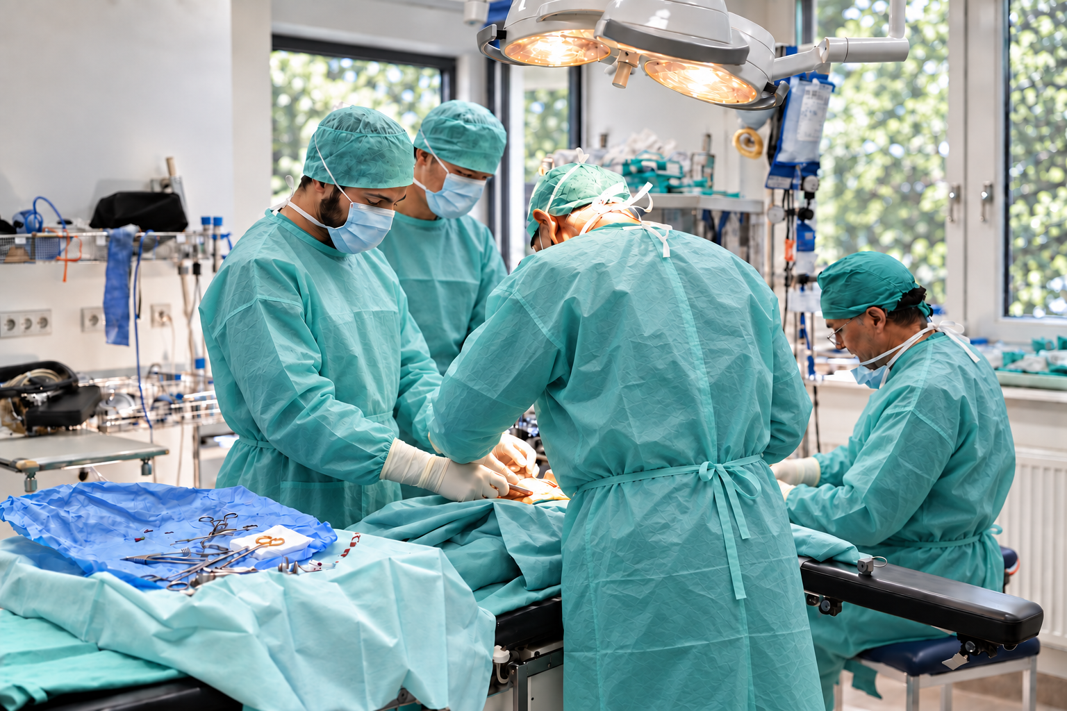 Dr. med. Ali Askari und sein Team bei einer ambulanten Operation